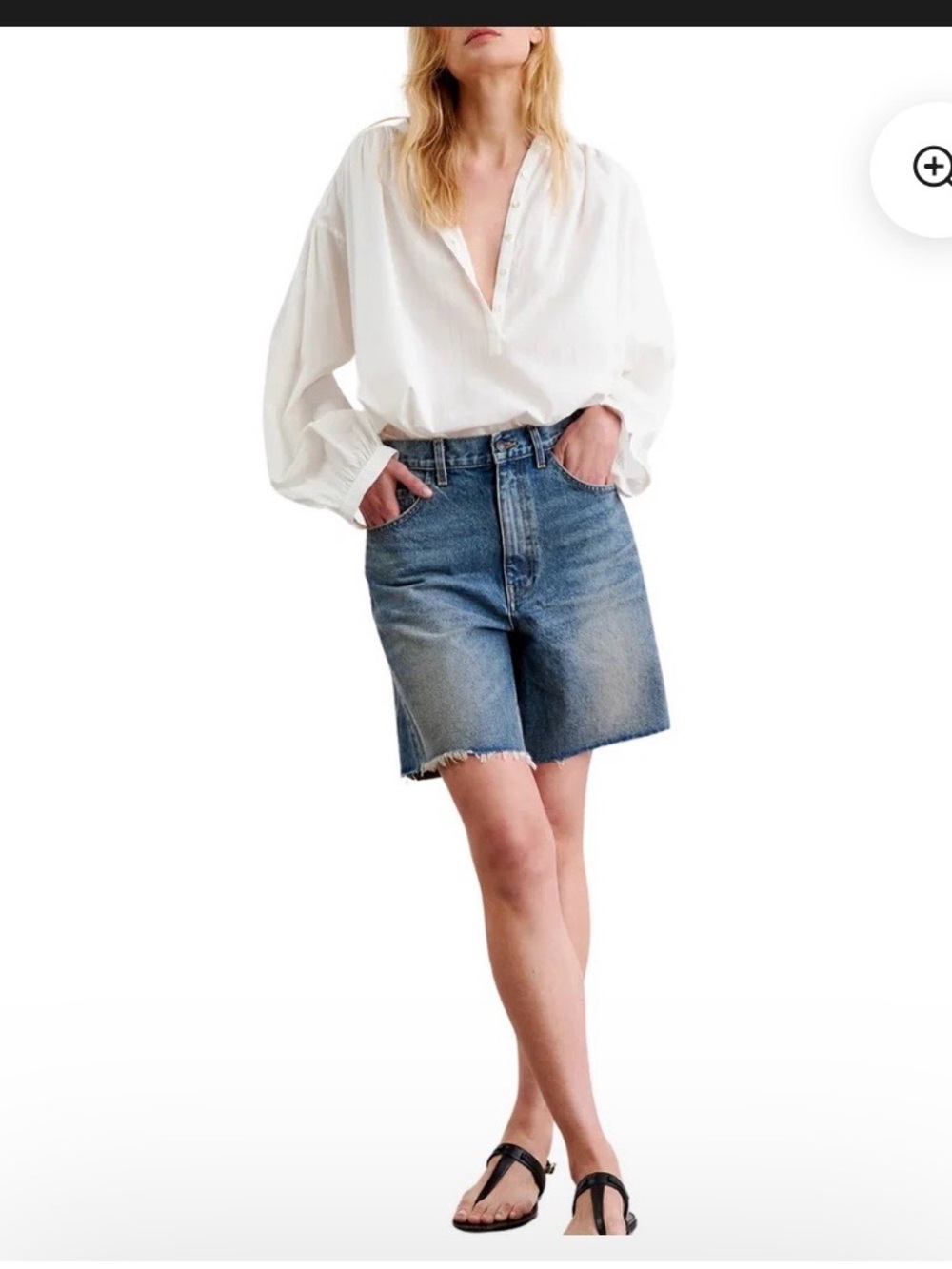 Nili Lotan Russel denim  Bermuda Shorts